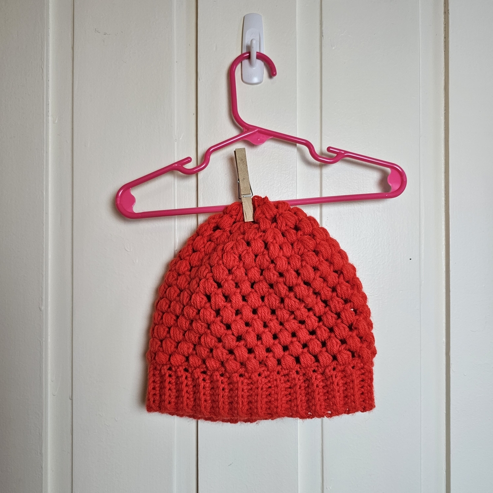 Cozy Red crochet hat for women